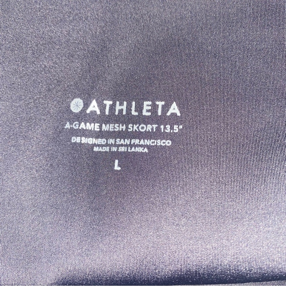 Athleta Skort Womens L Black Mesh Pleated Tennis Golf Athleisure 13.5 - Picture 8 of 10